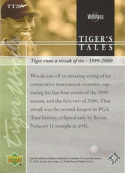 2001 Upper Deck - Tiger's Tales #TT20 Tiger Woods Back