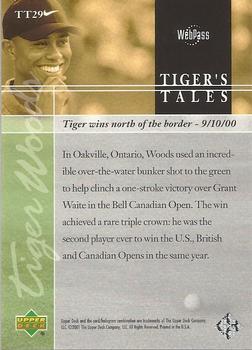 2001 Upper Deck - Tiger's Tales #TT29 Tiger Woods Back