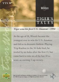 2001 Upper Deck - Tiger's Tales #TT9 Tiger Woods Back