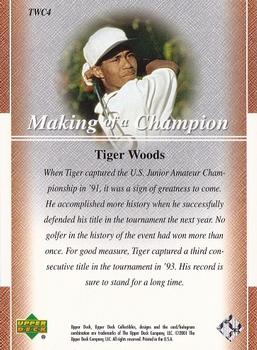 2001 Upper Deck Tiger Woods Collection #TWC4 Tiger Woods Back