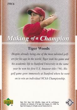 2001 Upper Deck Tiger Woods Collection #TWC6 Tiger Woods Back