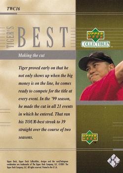 2001 Upper Deck Tiger Woods Collection #TWC16 Tiger Woods Back