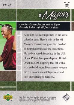 2001 Upper Deck Tiger Woods Collection #TWC22 Tiger Woods Back