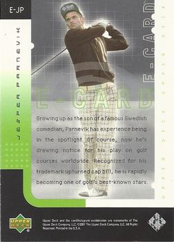 2001 Upper Deck - e-Card #E-JP Jesper Parnevik Back