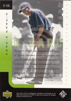 2001 Upper Deck - e-Card #E-SG Sergio Garcia Back