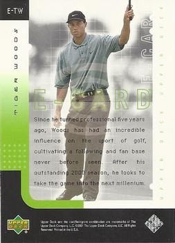 2001 Upper Deck - e-Card #E-TW Tiger Woods Back