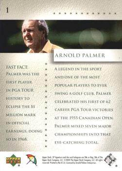 2004 SP Signature #1 Arnold Palmer Back
