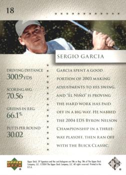 2004 SP Signature #18 Sergio Garcia Back