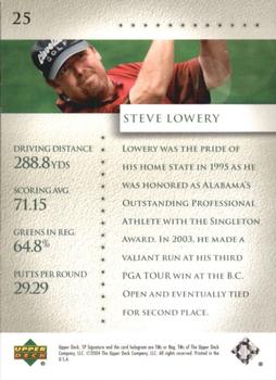 2004 SP Signature #25 Steve Lowery Back