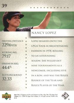 2004 SP Signature #39 Nancy Lopez Back