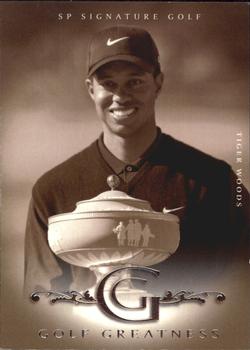 2004 SP Signature #42 Tiger Woods Front
