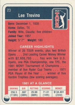1982 Donruss #23 Lee Trevino Back
