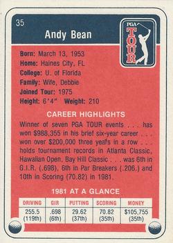 1982 Donruss #35 Andy Bean Back