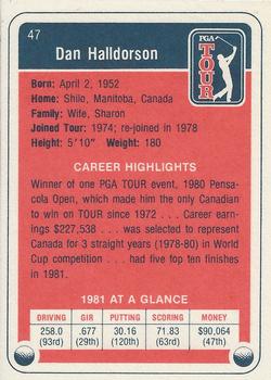 1982 Donruss #47 Dan Halldorson Back