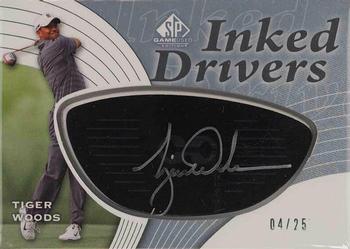 2012 SP Game Used - Inked Drivers Black #ID-TW Tiger Woods Front