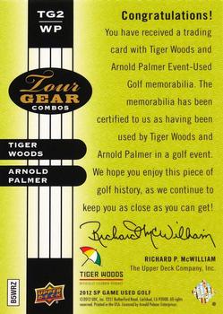 2012 SP Game Used - Tour Gear Dual #TG2WP Tiger Woods / Arnold Palmer Back