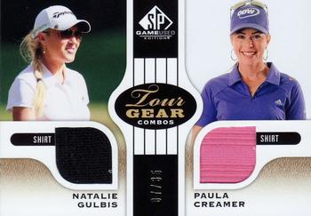 2012 SP Game Used - Tour Gear Dual Gold #TG2GC Natalie Gulbis / Paula Creamer Front