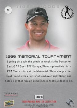 2013 Upper Deck Tiger Woods Master Collection #9 1999 Memorial Tournament Back