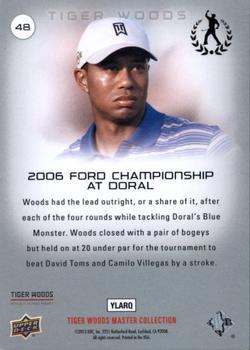 2013 Upper Deck Tiger Woods Master Collection #48 2006 Ford Championship at Doral Back