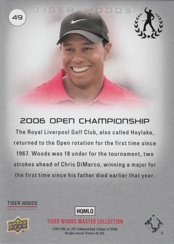 2013 Upper Deck Tiger Woods Master Collection #49 2006 British Open Back