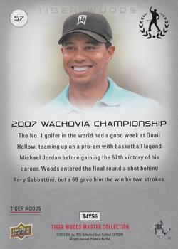 2013 Upper Deck Tiger Woods Master Collection #57 2007 Wachovia Championship Back