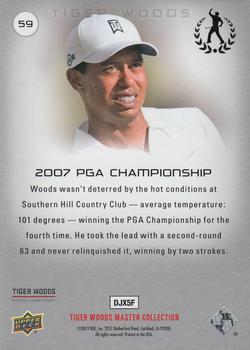 2013 Upper Deck Tiger Woods Master Collection #59 2007 PGA Championship Back