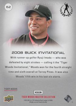 2013 Upper Deck Tiger Woods Master Collection #62 2008 Buick Invitational Back