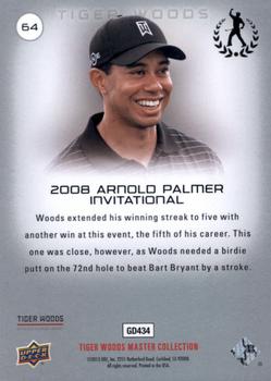 2013 Upper Deck Tiger Woods Master Collection #64 2008 Arnold Palmer Invitational Back
