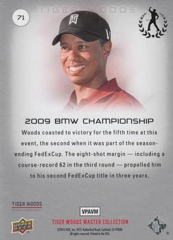 2013 Upper Deck Tiger Woods Master Collection #71 2009 BMW Championship Back
