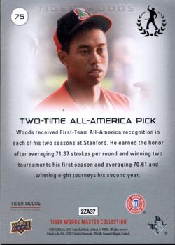 2013 Upper Deck Tiger Woods Master Collection #75 Two-Time All-America Pick Back