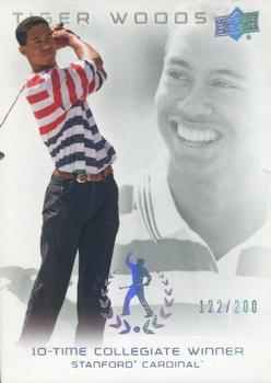 2013 Upper Deck Tiger Woods Master Collection #80 10-Time Collegiate Winner Front