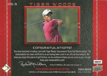 2013 Upper Deck Tiger Woods Master Collection - Championship Gear #CG-3 Tiger Woods Back