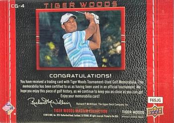 2013 Upper Deck Tiger Woods Master Collection - Championship Gear #CG-4 Tiger Woods Back