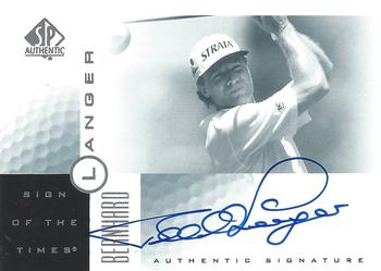2001 SP Authentic - Sign of the Times #BL Bernhard Langer Front