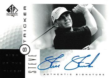 2001 SP Authentic - Sign of the Times #SS Steve Stricker Front