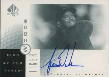2001 SP Authentic - Sign of the Times #TW Tiger Woods Front