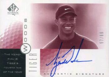 2001 SP Authentic - Sign of the Times Red #TW Tiger Woods Front