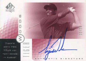 2001 SP Authentic - Sign of the Times Red #TW Tiger Woods Front