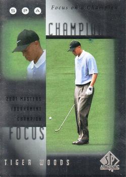 2001 SP Authentic - Focus on a Champion #FC2 Tiger Woods Front