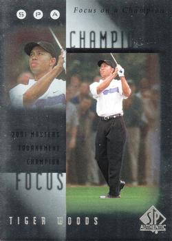 2001 SP Authentic - Focus on a Champion #FC4 Tiger Woods Front