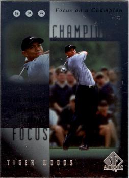 2001 SP Authentic - Focus on a Champion #FC6 Tiger Woods Front
