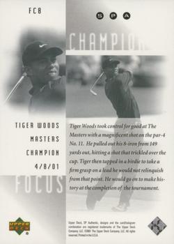 2001 SP Authentic - Focus on a Champion #FC8 Tiger Woods Back
