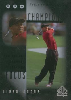 2001 SP Authentic - Focus on a Champion #FC8 Tiger Woods Front