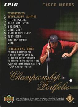 2004 Upper Deck - Champion Portfolio #CP10 Tiger Woods Back