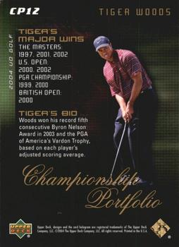 2004 Upper Deck - Champion Portfolio #CP12 Tiger Woods Back