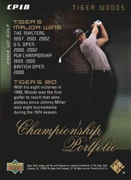 2004 Upper Deck - Champion Portfolio #CP18 Tiger Woods Back