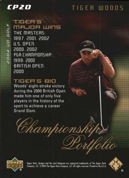 2004 Upper Deck - Champion Portfolio #CP20 Tiger Woods Back