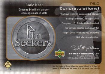 2004 Upper Deck - Pin Seekers Silver #PS10 Lorie Kane Back