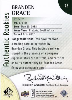 2014 SP Authentic #95 Branden Grace Back