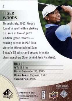 2014 SP Authentic #1 Tiger Woods Back